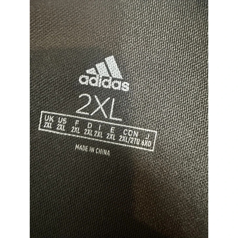 Adidas Pullover Mens‎ 2XL Gray Black Quarter Zip Long Sleeve Athletic Shirt